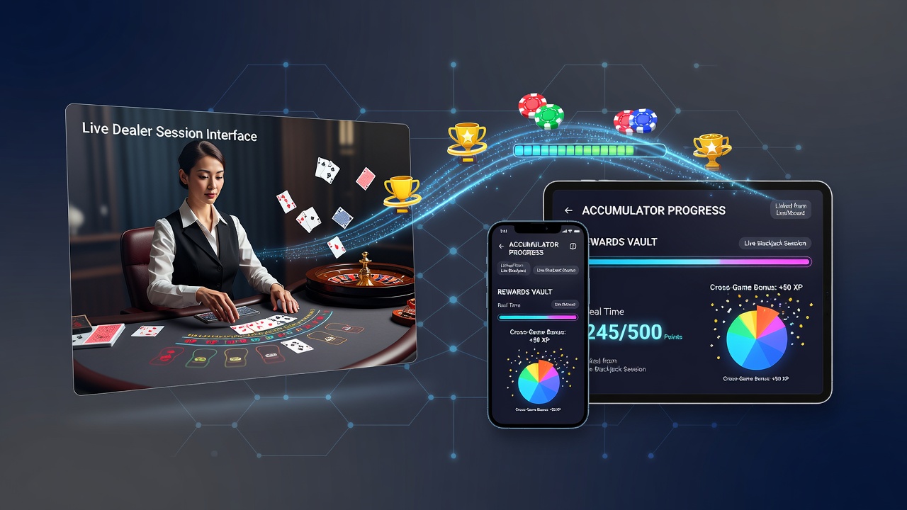 Detailweergave van accumulator tracking interface gekoppeld aan live dealer sessies