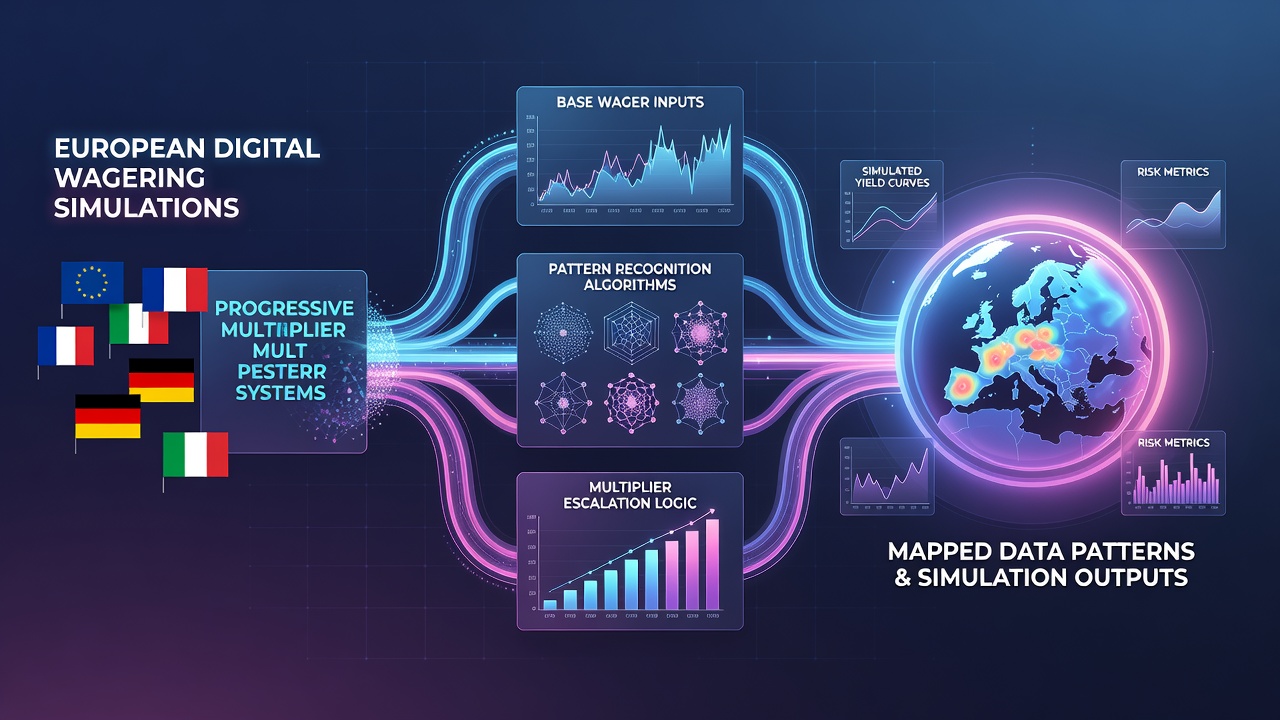 Grafiek van geanalyseerde multiplier patronen in digitale weddenschapsimulaties