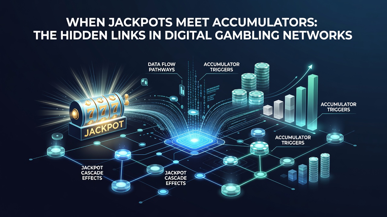 Grafiek van gesynchroniseerde jackpot- en accumulatorstromen over digitale platforms